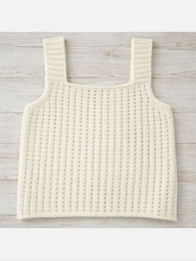 100 Wool SOEUR Lucrecia Knit Sweater Tank Wool Size 1 Small